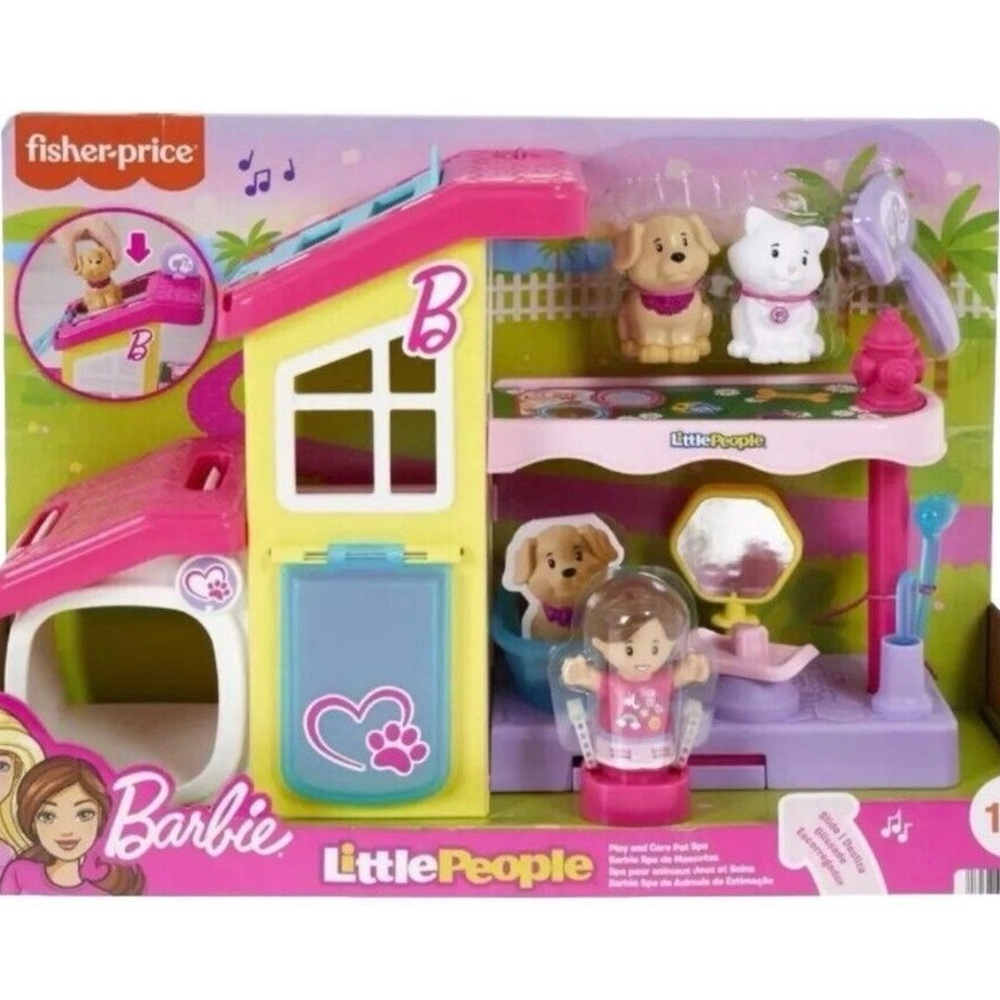 Fisher-Price Little People Barbie Play and Care Pet Spa Musical Playset